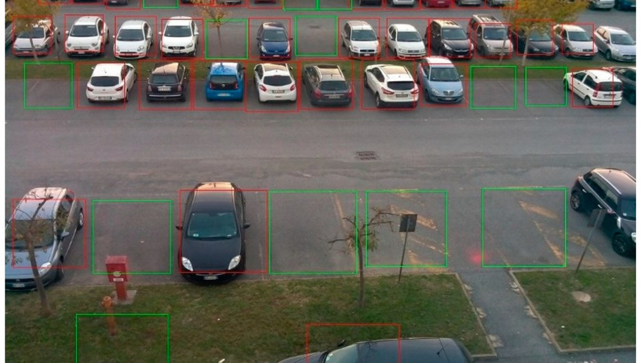 AI vehicle detection with parking and non-parking zone overlays